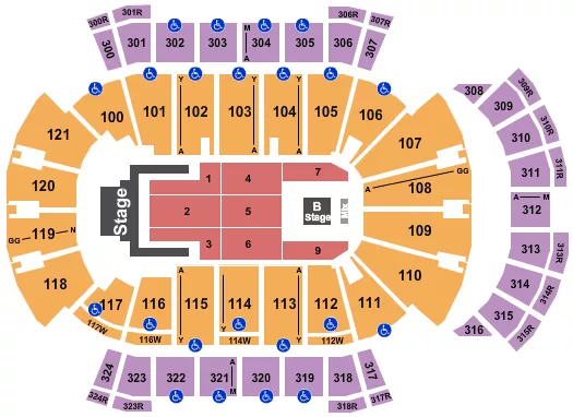 seating chart for VyStar Veterans Memorial Arena - Jelly Roll - eventticketscenter.com